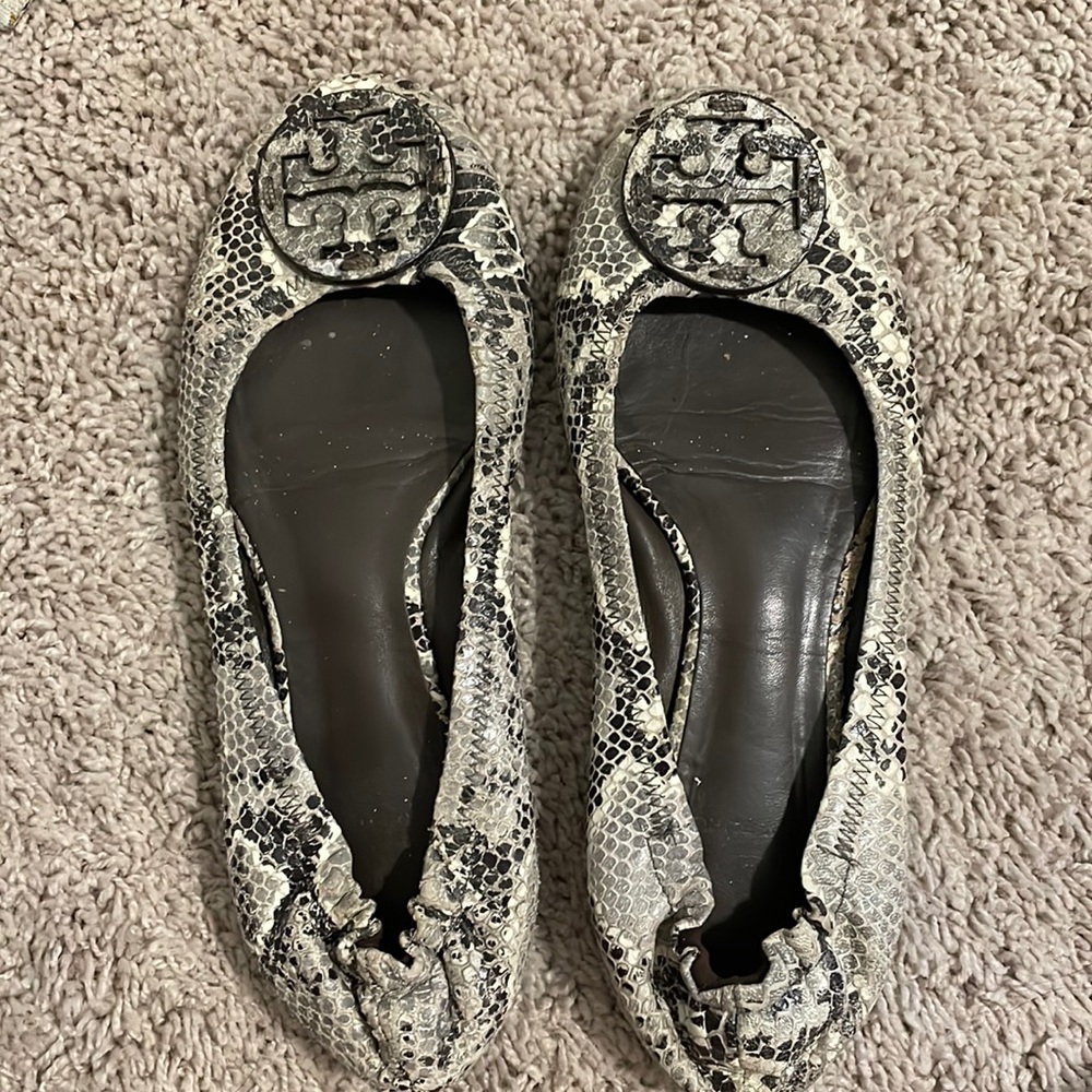 Tory Burch flats, Snake skin